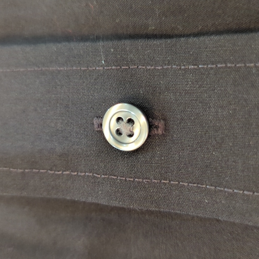 Croft & Barrow Solid Black Long Sleeve Dress Shirt - image 4